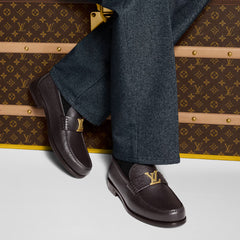 Brown Grain Leather-Major Loafers