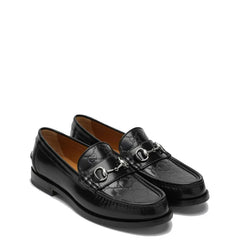 Imported Men's Black Loafer with Horsebit