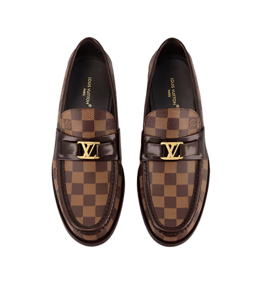 Brown check major loafer