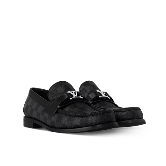 Charcoal check major loafer